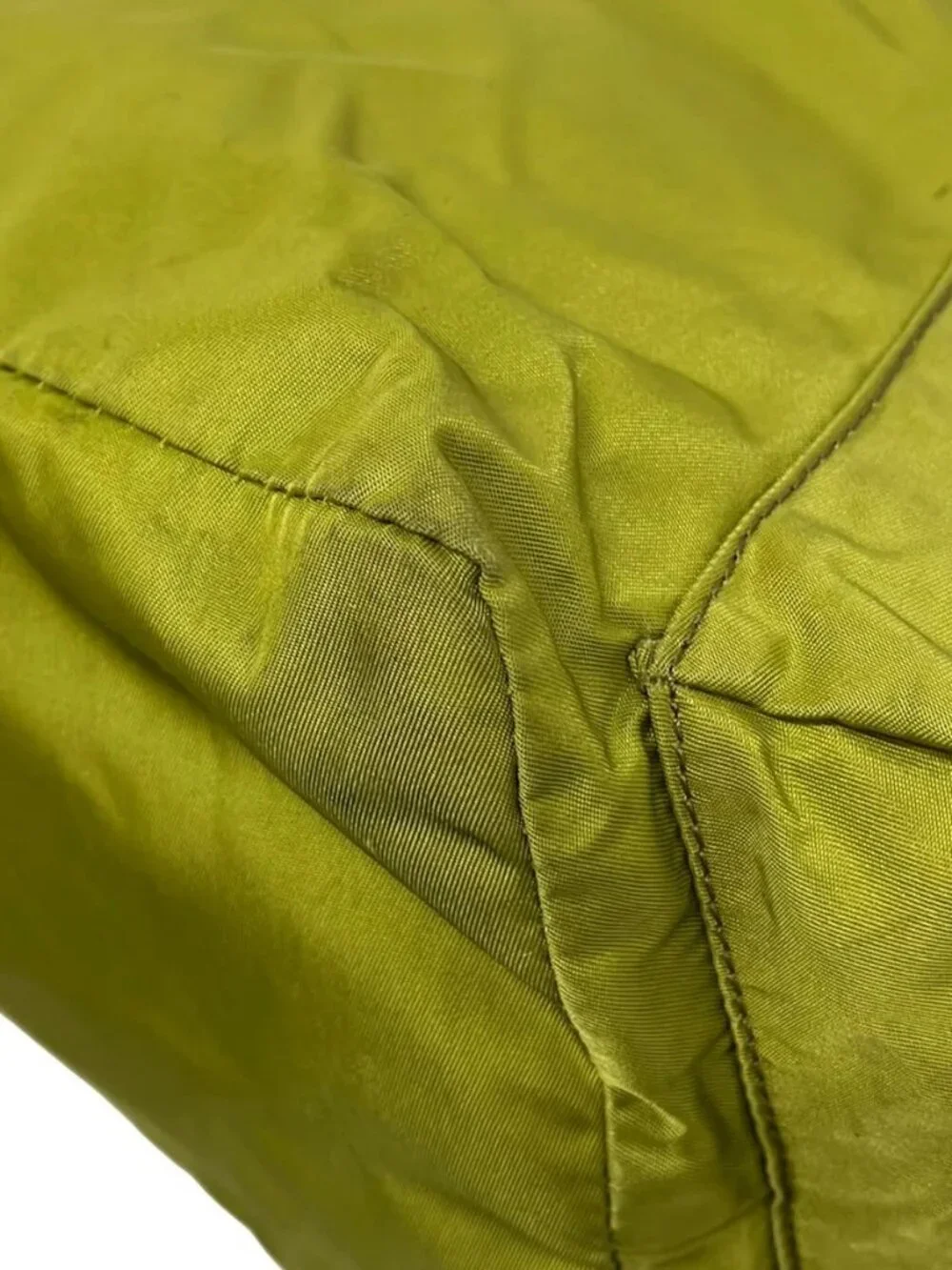 OROBIANCO Yellow Green Light Brown Nylon Leather Shoulder Bag